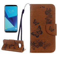 Load image into Gallery viewer, For Galaxy S8 Butterflies Embossing Horizontal Flip Leather Case with Holder &amp; Card Slots &amp; Wallet &amp; Lanyard