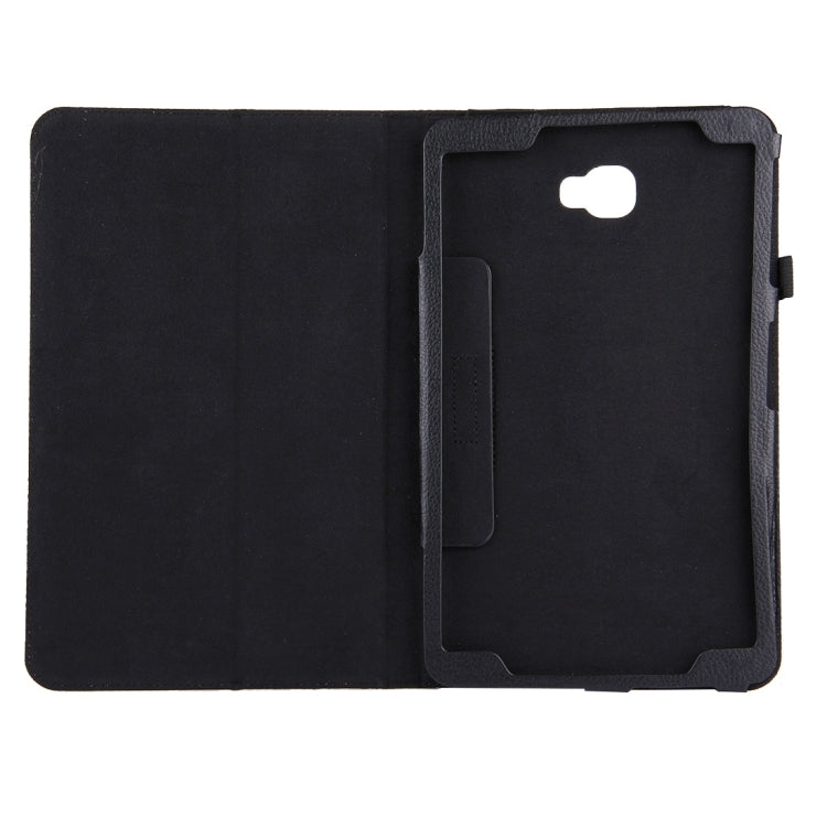 For Galaxy Tab A 10.1 / T580 Litchi Texture Magnetic Horizontal Flip Leather Case with Holder & Sleep / Wake-up Function