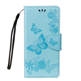 For Galaxy S9+ Vintage Embossed Floral Butterfly Pattern Horizontal Flip Leather Case with Card Slot & Holder & Wallet & Lanyard, For Galaxy S9+