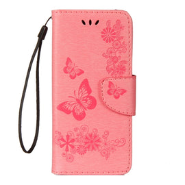 For Galaxy S9 Vintage Embossed Floral Butterfly Pattern Horizontal Flip Leather Case with Card Slot & Holder & Wallet & Lanyard, For Galaxy S9