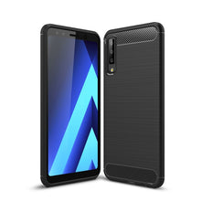 Load image into Gallery viewer, For Galaxy A7 (2018) / A750 Brushed Carbon Fiber Texture TPU Shockproof Anti-slip Soft Protective Back Cover Case, For Galaxy A7 (2018)