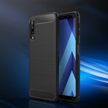 Load image into Gallery viewer, For Galaxy A7 (2018) / A750 Brushed Carbon Fiber Texture TPU Shockproof Anti-slip Soft Protective Back Cover Case, For Galaxy A7 (2018)