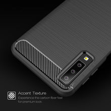 Load image into Gallery viewer, For Galaxy A7 (2018) / A750 Brushed Carbon Fiber Texture TPU Shockproof Anti-slip Soft Protective Back Cover Case, For Galaxy A7 (2018)