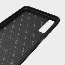Load image into Gallery viewer, For Galaxy A7 (2018) / A750 Brushed Carbon Fiber Texture TPU Shockproof Anti-slip Soft Protective Back Cover Case, For Galaxy A7 (2018)