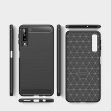 Load image into Gallery viewer, For Galaxy A7 (2018) / A750 Brushed Carbon Fiber Texture TPU Shockproof Anti-slip Soft Protective Back Cover Case, For Galaxy A7 (2018)