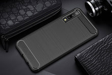 Load image into Gallery viewer, For Galaxy A7 (2018) / A750 Brushed Carbon Fiber Texture TPU Shockproof Anti-slip Soft Protective Back Cover Case, For Galaxy A7 (2018)