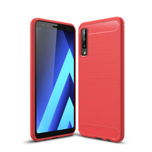 Load image into Gallery viewer, For Galaxy A7 (2018) / A750 Brushed Carbon Fiber Texture TPU Shockproof Anti-slip Soft Protective Back Cover Case, For Galaxy A7 (2018)