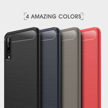Load image into Gallery viewer, For Galaxy A7 (2018) / A750 Brushed Carbon Fiber Texture TPU Shockproof Anti-slip Soft Protective Back Cover Case, For Galaxy A7 (2018)