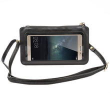 Load image into Gallery viewer, Universal Crazy Horse Texture Touch Screen Wallet Style PU Leather Shoulder Bag for Galaxy Note 8 &amp; Mega 6.3, Huawei Mate 8 / Mate 7, etc. 6.3 inch Below