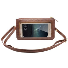 Load image into Gallery viewer, Universal Crazy Horse Texture Touch Screen Wallet Style PU Leather Shoulder Bag for Galaxy Note 8 &amp; Mega 6.3, Huawei Mate 8 / Mate 7, etc. 6.3 inch Below
