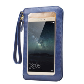 Universal Crazy Horse Texture Touch Screen Wallet Style PU Leather Shoulder Bag for Galaxy Note 8 & Mega 6.3, Huawei Mate 8 / Mate 7, etc. 6.3 inch Below