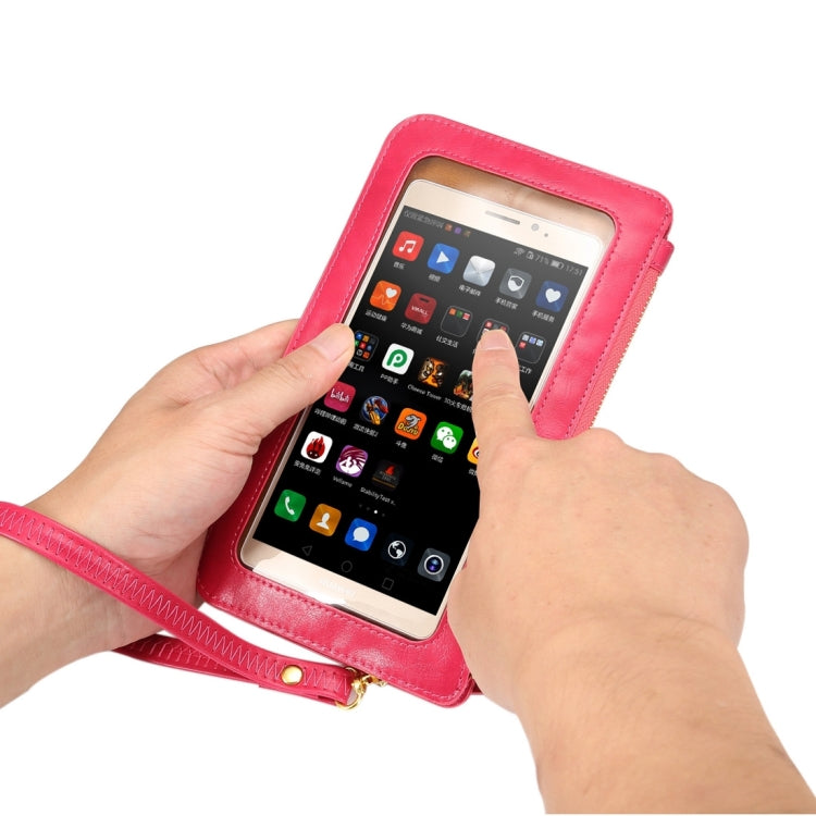 Universal Crazy Horse Texture Touch Screen Wallet Style PU Leather Shoulder Bag for Galaxy Note 8 & Mega 6.3, Huawei Mate 8 / Mate 7, etc. 6.3 inch Below