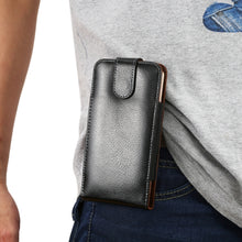 Load image into Gallery viewer, 6.3 inch Litchi Texture Vertical Flip Upright Genuine Leather Case / Waist Bag with Rotatable Back Splint for Galaxy Mega 6.3 / i9200 / i9208 / 9152 / 9158 / p709, etc