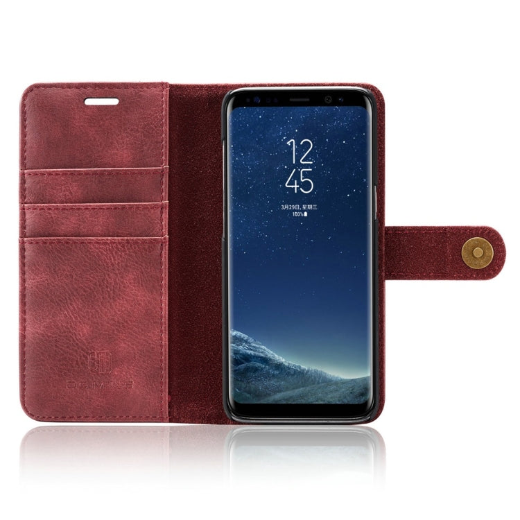 DG.MING for Galaxy S8+ / G955 Crazy Horse Texture Horizontal Flip Detachable Magnetic Protective Case with Holder & Card Slots & Wallet, Galaxy S8+