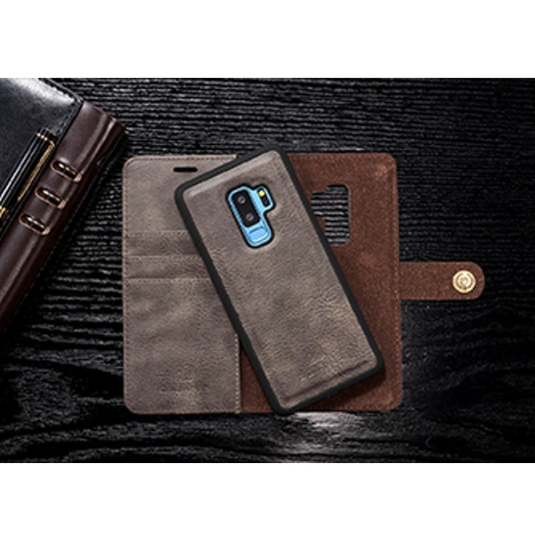 DG.MING for Galaxy S9+ Crazy Horse Texture Horizontal Flip Detachable Magnetic Protective Case with Holder & Card Slots & Wallet, Galaxy S9+