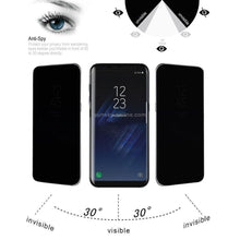 Load image into Gallery viewer, For Galaxy S8+ / G9550 0.3mm 9H Surface Hardness 3D Curved Privacy Anti-glare Full Screen Tempered Glass Screen Protector, For Samsung Galaxy S8+