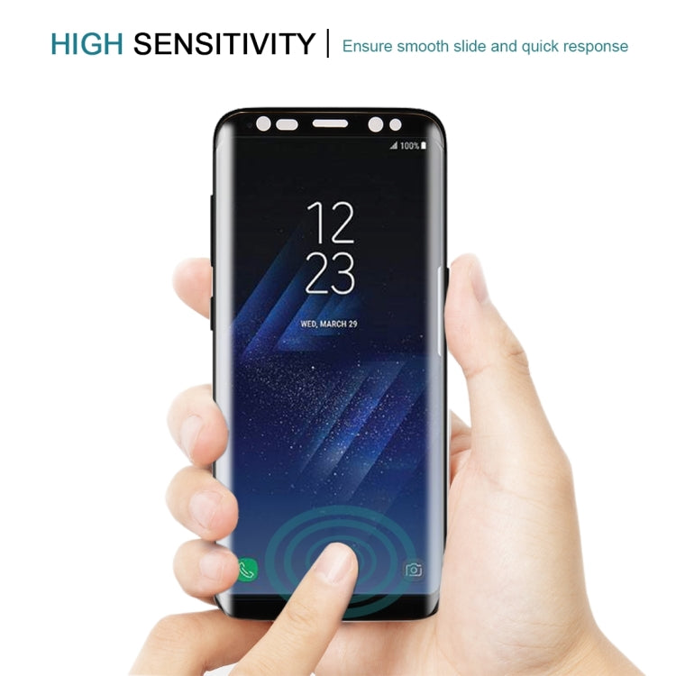 For Galaxy S8+ / G9550 0.3mm 9H Surface Hardness 3D Curved Silk-screen Full Screen Tempered Glass Screen Protector, For Galaxy S8+ / G9550
