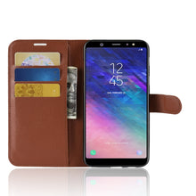 Load image into Gallery viewer, For Galaxy A6+ 2018 Litchi Texture Horizontal Flip Leather Case with Holder &amp; Card Slots &amp; Wallet, For Galaxy A6+ 2018