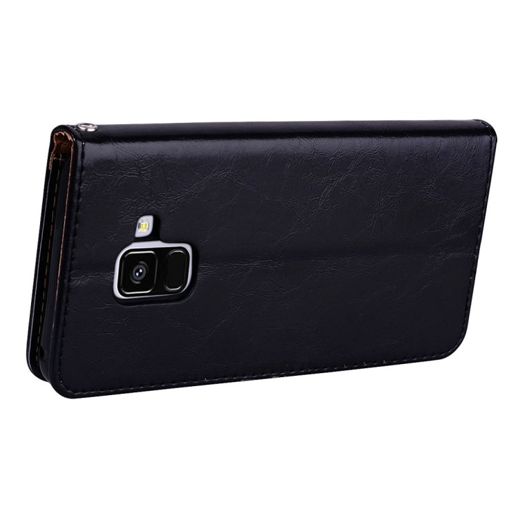 For Galaxy A8 (2018) Business Style Oil Wax Texture Horizontal Flip Leather Case with Holder & Card Slots & Wallet, For Galaxy A8 (2018)