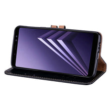 Load image into Gallery viewer, For Galaxy A8 (2018) Business Style Oil Wax Texture Horizontal Flip Leather Case with Holder &amp; Card Slots &amp; Wallet, For Galaxy A8 (2018)
