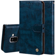 Load image into Gallery viewer, For Galaxy A8 (2018) Business Style Oil Wax Texture Horizontal Flip Leather Case with Holder &amp; Card Slots &amp; Wallet, For Galaxy A8 (2018)