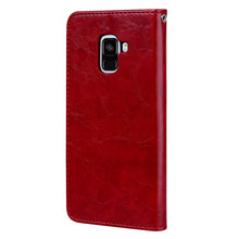 Load image into Gallery viewer, For Galaxy A8 (2018) Business Style Oil Wax Texture Horizontal Flip Leather Case with Holder &amp; Card Slots &amp; Wallet, For Galaxy A8 (2018)