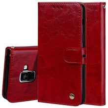Load image into Gallery viewer, For Galaxy A8 (2018) Business Style Oil Wax Texture Horizontal Flip Leather Case with Holder &amp; Card Slots &amp; Wallet, For Galaxy A8 (2018)