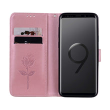 Load image into Gallery viewer, Rose Embossed Horizontal Flip Environmental PU Leather Case with Holder &amp; Card Slots &amp; Wallet for Galaxy S9+
