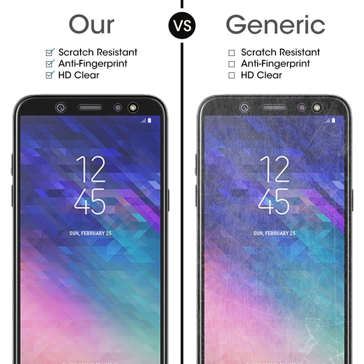 10 PCS 0.26mm 9H 2.5D Tempered Glass Film for Galaxy A6+ (2018)