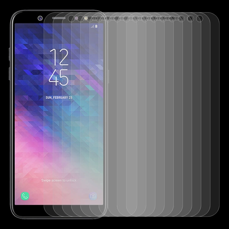 10 PCS 0.26mm 9H 2.5D Tempered Glass Film for Galaxy A6+ (2018)
