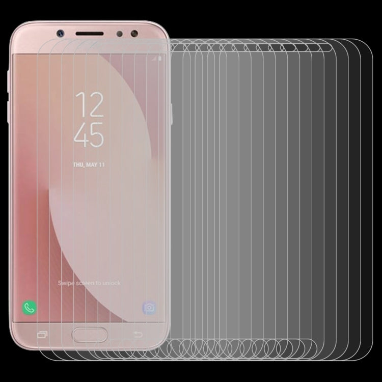 100 PCS 0.26mm 9H 2.5D Arc Edge Tempered Glass Film for Galaxy J7 Pro / J730