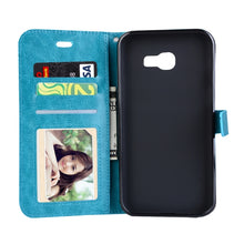 Load image into Gallery viewer, For Galaxy A5 (2017) / A520 Crazy Horse Texture Horizontal Flip PU Leather Case with Holder &amp; Card Slots &amp; Wallet &amp; Photo Frame &amp; Lanyard &amp; Magnetic Buckle, For Galaxy A5 (2017)