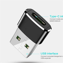 Load image into Gallery viewer, 2 PCS USB-C / Type-C Female to USB 2.0 Male Adapter, Support Charging &amp; Transmission