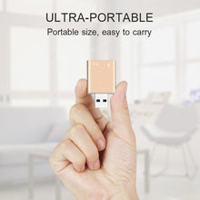 Load image into Gallery viewer, Aluminum Shell 3.5mm Jack External USB Sound Card HIFI Magic Voice 7.1 Channel Adapter Free Drive for Computer, Desktop, Speakers, Headset, Microphone, Aluminum 7.1 Channel Gold