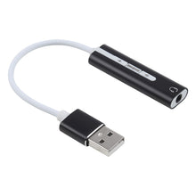 Load image into Gallery viewer, Aluminum Shell 3.5mm Jack External USB Sound Card HIFI Magic Voice 7.1 Channel Adapter Free Drive for Computer, Desktop, Speakers, Headset, USB Port Grey, USB Port Silver, USB Port Black