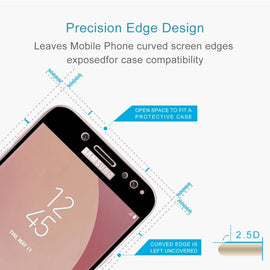 For Galaxy J7 (2017) (EU Version) 0.26mm 9H Surface Hardness 2.5D Curved Silk-screen Full Screen Tempered Glass Screen Protector, For Galaxy J7 (2017) (EU Version)