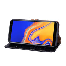 Load image into Gallery viewer, Business Style Oil Wax Texture Horizontal Flip Leather Case for Galaxy J4+, with Holder &amp; Card Slots &amp; Wallet, For Galaxy J4+
