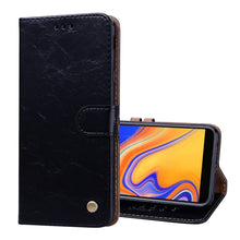 Load image into Gallery viewer, Business Style Oil Wax Texture Horizontal Flip Leather Case for Galaxy J4+, with Holder &amp; Card Slots &amp; Wallet, For Galaxy J4+