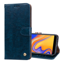 Load image into Gallery viewer, Business Style Oil Wax Texture Horizontal Flip Leather Case for Galaxy J4+, with Holder &amp; Card Slots &amp; Wallet, For Galaxy J4+
