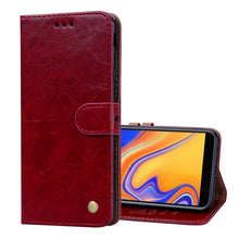 Load image into Gallery viewer, Business Style Oil Wax Texture Horizontal Flip Leather Case for Galaxy J4+, with Holder &amp; Card Slots &amp; Wallet, For Galaxy J4+
