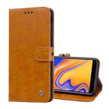 Load image into Gallery viewer, Business Style Oil Wax Texture Horizontal Flip Leather Case for Galaxy J4+, with Holder &amp; Card Slots &amp; Wallet, For Galaxy J4+