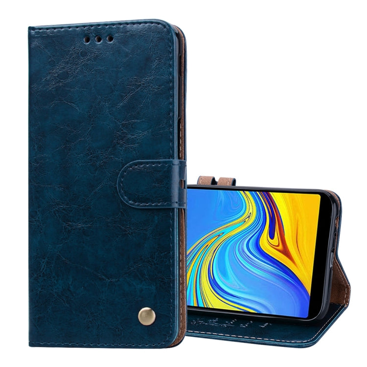 Business Style Oil Wax Texture Horizontal Flip Leather Case for Galaxy J6+, with Holder & Card Slots & Wallet, For Galaxy J6+