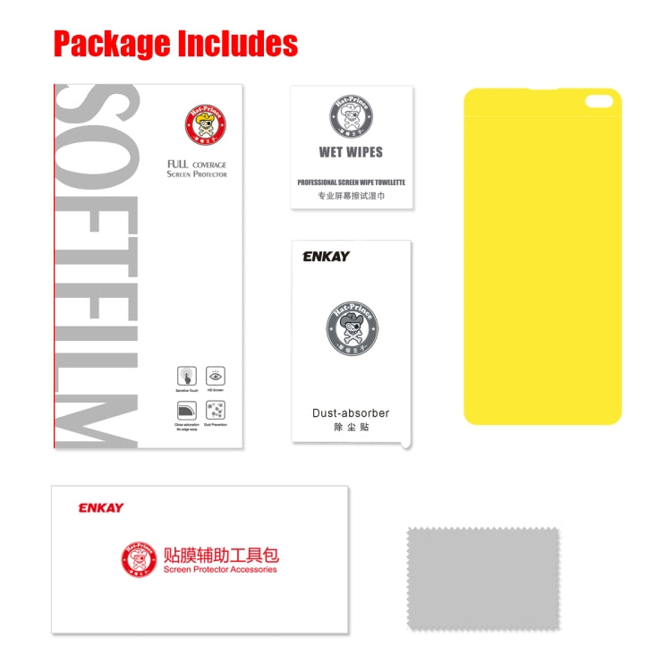 ENKAY Hat-Prince 0.1mm 3D Full Screen Protector Explosion-proof Hydrogel Film for Galaxy S10+, TPU+TPE+PET Material