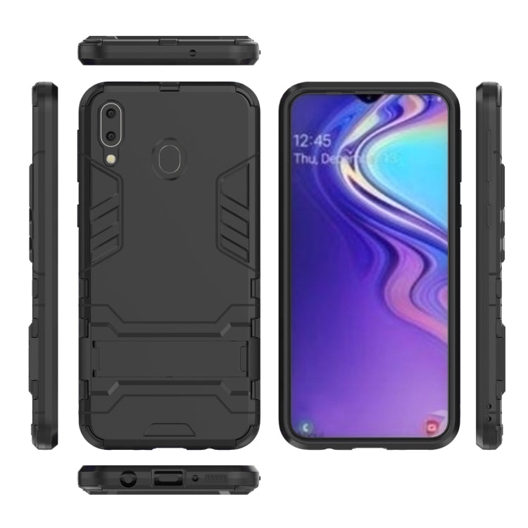 Shockproof PC + TPU Case for Galaxy M20, with Holder