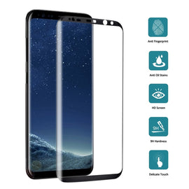 For Galaxy S8 / G9500 0.3mm 9H Surface Hardness 3D Curved Surface Silk-screen Full Screen Tempered Glass Screen Protector, For Galaxy S8 0.3mm
