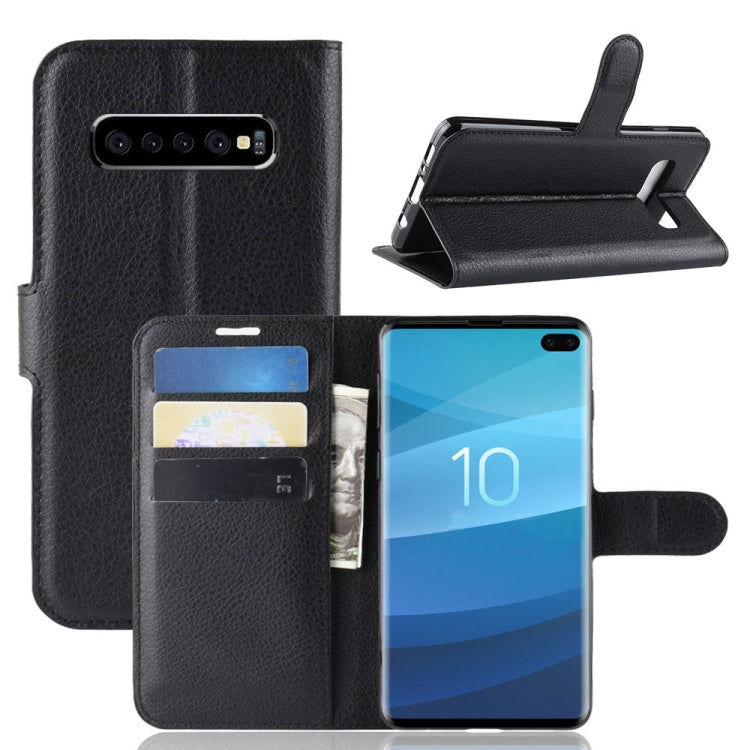 Litchi Texture Horizontal Flip Leather Case for Galaxy S10 , with Wallet & Holder & Card Slots