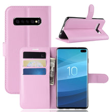 Load image into Gallery viewer, Litchi Texture Horizontal Flip Leather Case for Galaxy S10 , with Wallet &amp; Holder &amp; Card Slots