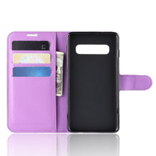 Load image into Gallery viewer, Litchi Texture Horizontal Flip Leather Case for Galaxy S10 6.1, with Wallet &amp; Holder &amp; Card Slots, Galaxy S10, For Galaxy S10