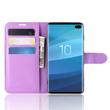 Load image into Gallery viewer, Litchi Texture Horizontal Flip Leather Case for Galaxy S10 6.1, with Wallet &amp; Holder &amp; Card Slots, Galaxy S10, For Galaxy S10