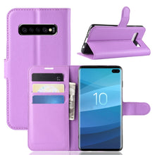 Load image into Gallery viewer, Litchi Texture Horizontal Flip Leather Case for Galaxy S10 6.1, with Wallet &amp; Holder &amp; Card Slots, Galaxy S10, For Galaxy S10